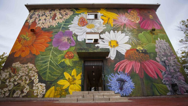 Pintura Floral en fachada